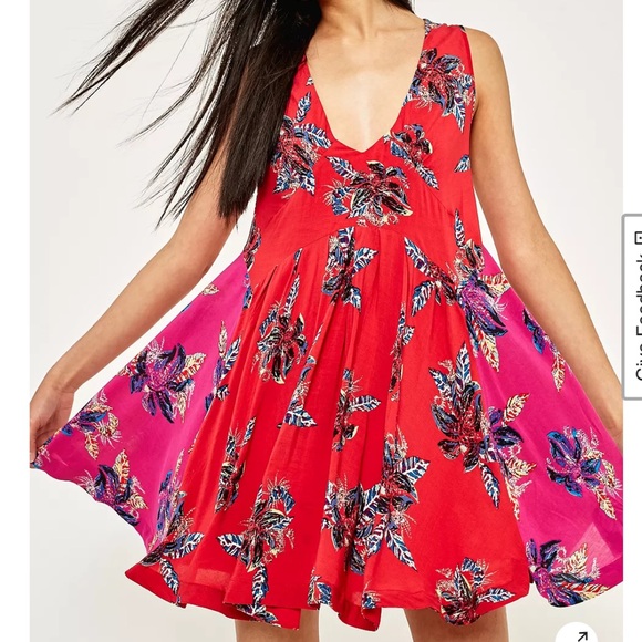 Free People Dresses & Skirts - FREE PEOPLE Thought I was dreaming criss cross mini floral dress large